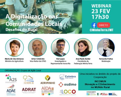 Desafios no mundo rural em debate no webinar "Digitalização nas Comunidades Locais"