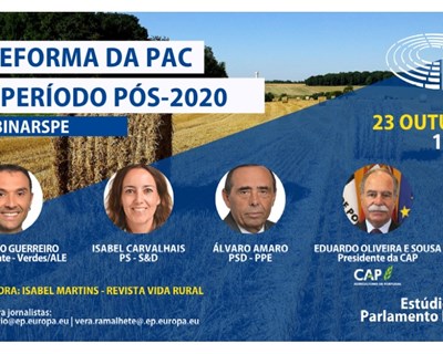 Eurodeputados portugueses e CAP discutem reforma da PAC em webinar