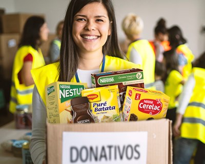 Mais de 154 mil produtos doados pela Nestlé no apoio aos refugiados