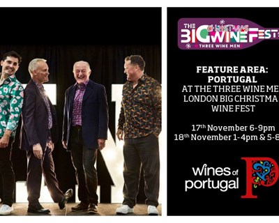 Os Vinhos de Portugal vão estar no The Big London Christmas Wine Fest com os Three Wine Men