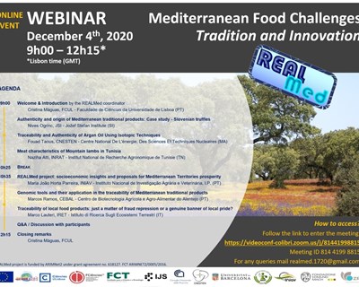 Webinar dedicado aos desafios da alimentação mediterrânica acontece em dezembro