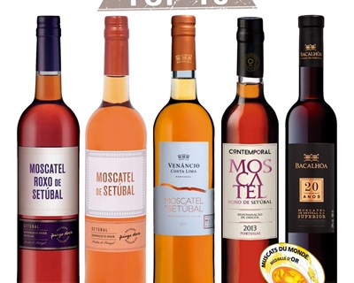 5 Moscatéis de Setúbal voltam a integrar o top 10 do Concurso Internacional Muscats du Monde®