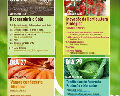 8.ª Semana Hortícola do Oeste regressa em formato online
