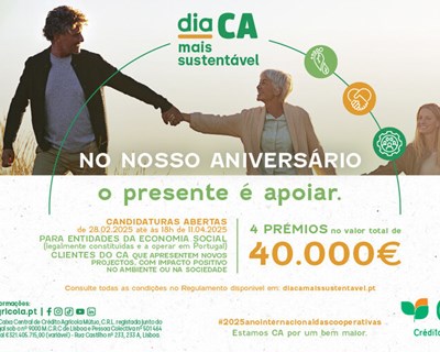Crédito Agrícola lança a 5ª edição da campanha DIA CA Mais Sustentável para celebrar aniversário
