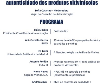 Webinar: “Progressos no controlo da qualidade e autenticidade dos produtos vitivinícolas”