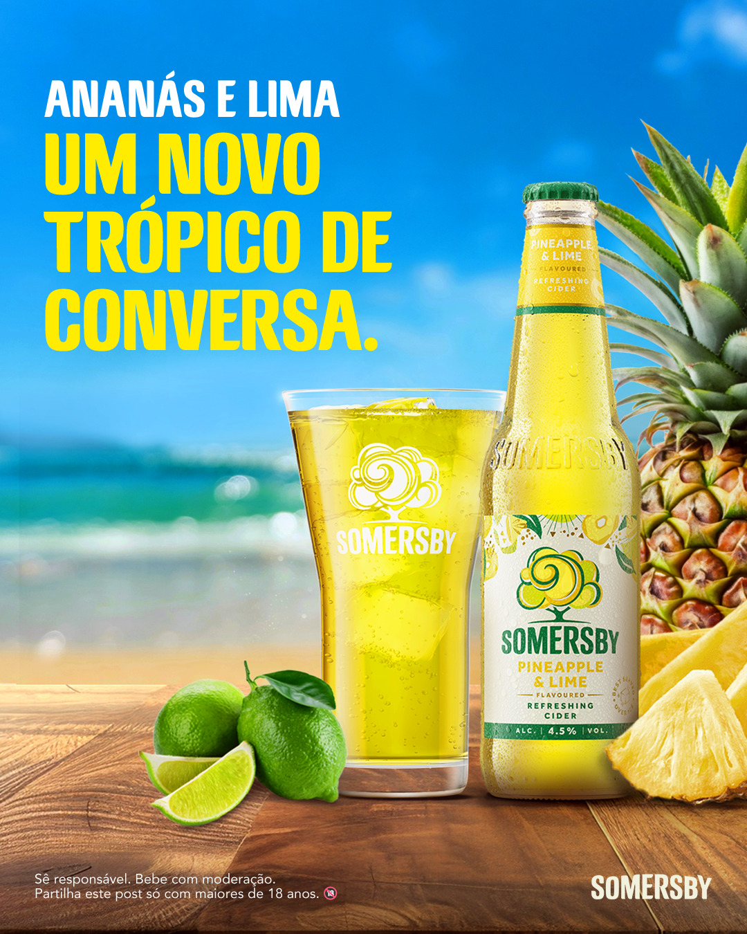 somersby ananás e lima